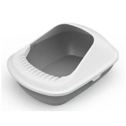 Arenero para Gatos Blanco con Gris