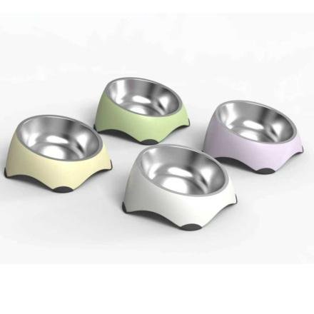 Platos de Acero para Perros Esquinas negras