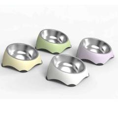 Platos de Acero para Perros Esquinas negras
